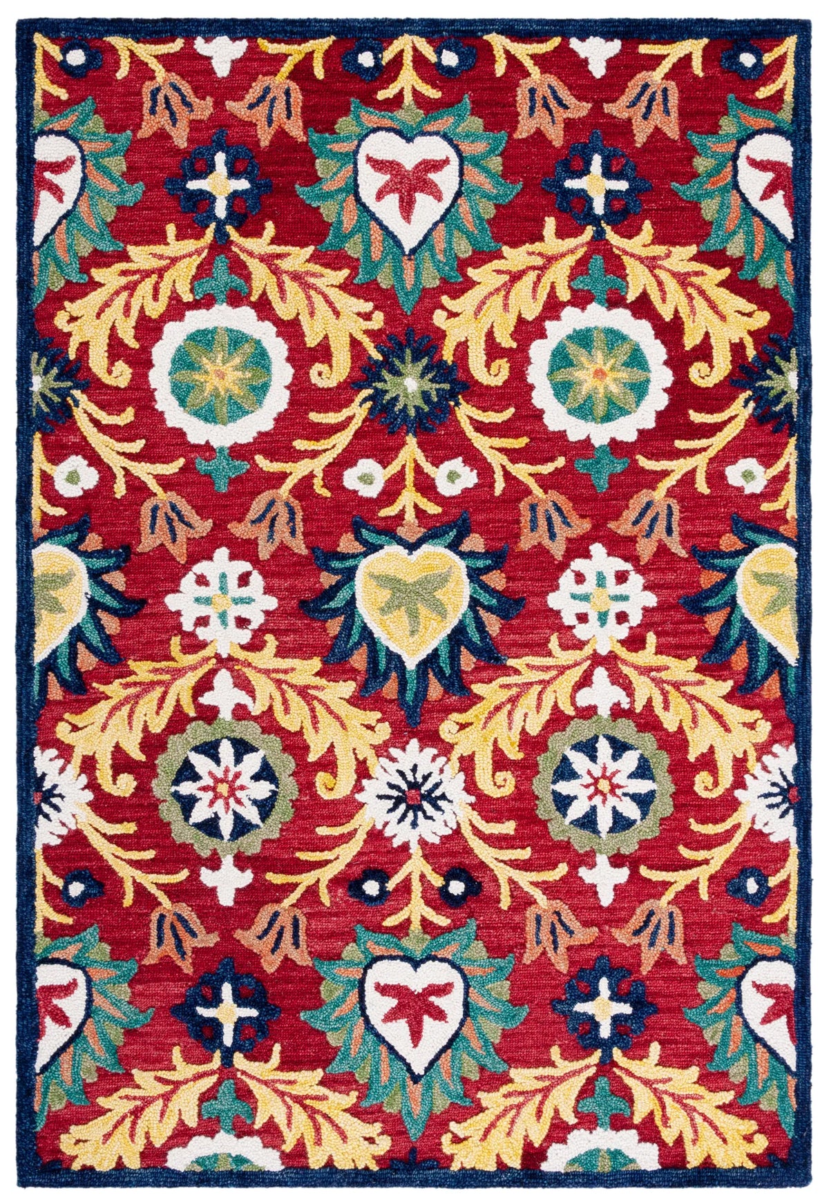Safavieh Blossom 4'-0" x 6'-0" Rug in Red / Yellow