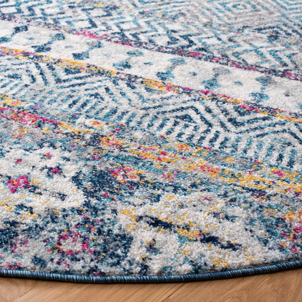 Safavieh Madison 700 5'-3" x 5'-3" Rug in Denim Blue / Purple