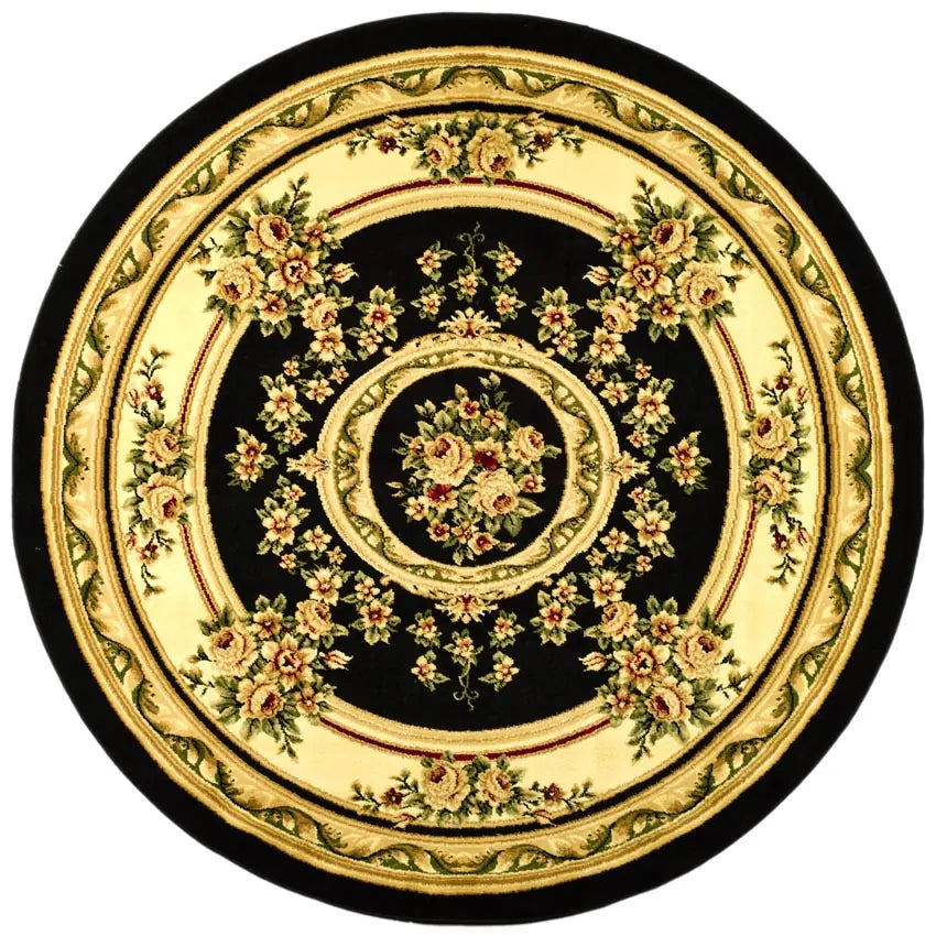 Safavieh Lyndhurst 5'-3" x 5'-3" Rug in Black / Ivory