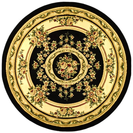 Safavieh Lyndhurst 5'-3" x 5'-3" Rug in Black / Ivory