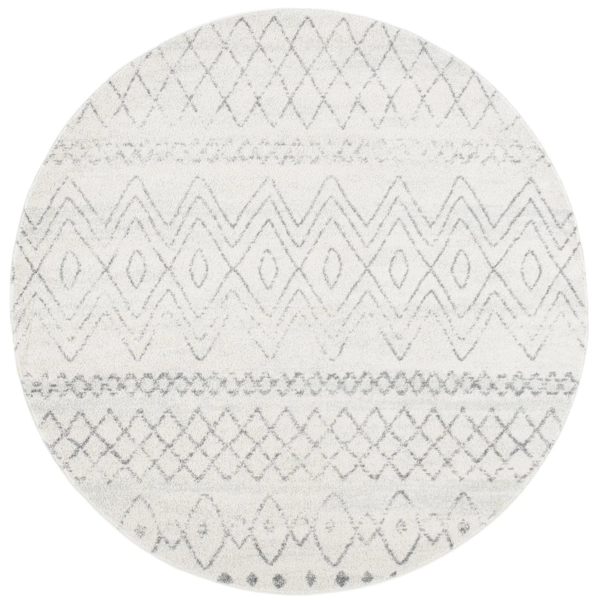 Safavieh Madison 700 6'-7" x 6'-7" Rug in Ivory / Charcoal