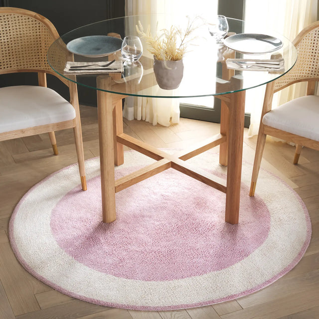 Safavieh Easy Care 5'-0" x 5'-0" Rug in Ivory / Pink