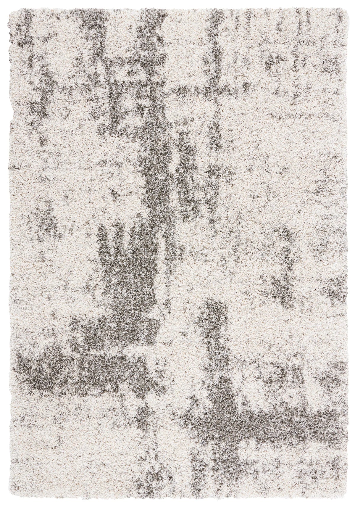 Safavieh Hudson Shag 4'-0" x 6'-0" Rug in Ivory / Grey