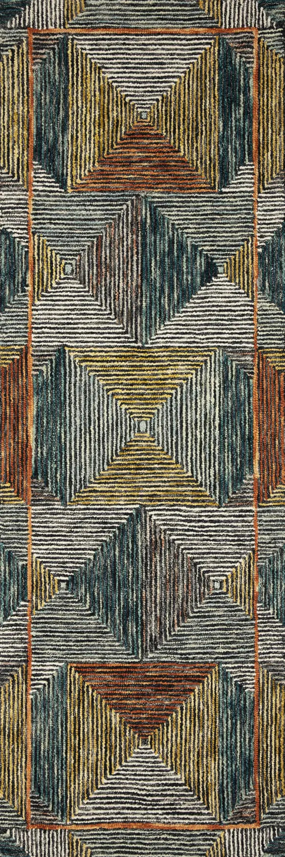 Loloi Spectrum Spe-01 Lagoon/Spice Rugs - runner flat