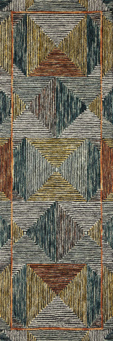 Loloi Spectrum Spe-01 Lagoon/Spice Rugs - runner flat