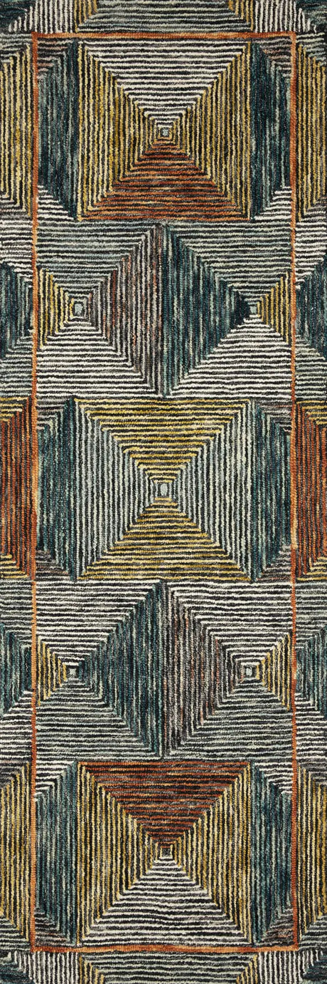 Loloi Spectrum Spe-01 Lagoon/Spice Rugs - runner flat