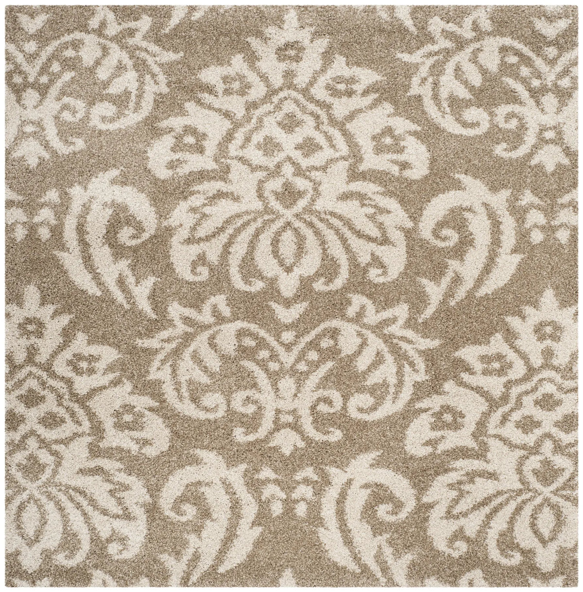Safavieh Florida Shag 5'-0" x 5'-0" Rug in Beige / Cream