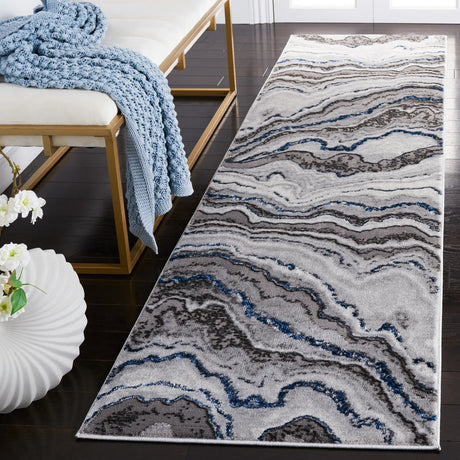 Safavieh Craft 2'-3" x 8'-0" Rug in Grey / Blue