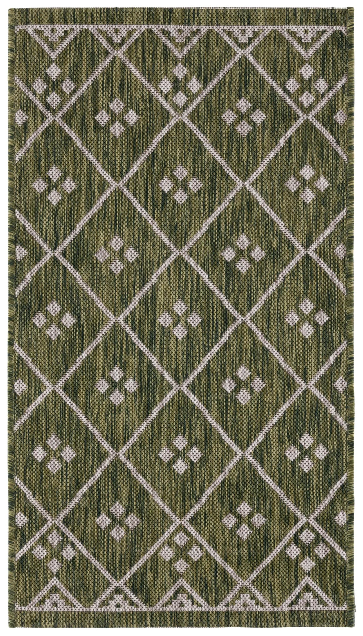 Safavieh Courtyard 2'-0" x 3'-7" Rug in Green / Grey