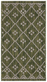 Safavieh Courtyard 2'-0" x 3'-7" Rug in Green / Grey