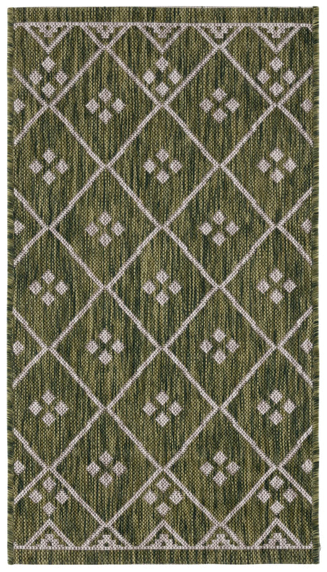 Safavieh Courtyard 2'-0" x 3'-7" Rug in Green / Grey