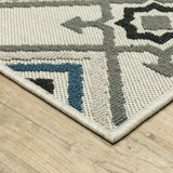 Oriental Weavers Torrey 004Y1 Beige/ Blue Rug - corner detail