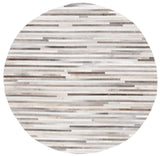 Safavieh Studio Leather 6'-0" x 6'-0" Rug in Ivory / Grey