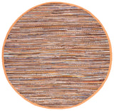 Safavieh Rag Rug 6'-0" x 6'-0" Rug in Gold / Multi