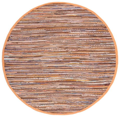 Safavieh Rag Rug 6'-0" x 6'-0" Rug in Gold / Multi