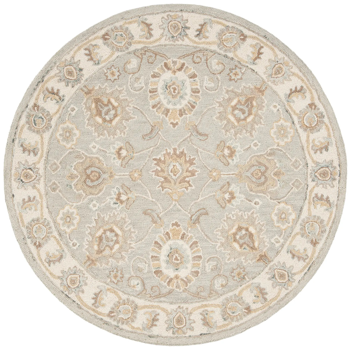 Safavieh Blossom 6'-0" x 6'-0" Rug in Aqua / Ivory