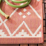 Safavieh Courtyard 4'-0" x 5'-7" Rug in Terracotta / Light Beige