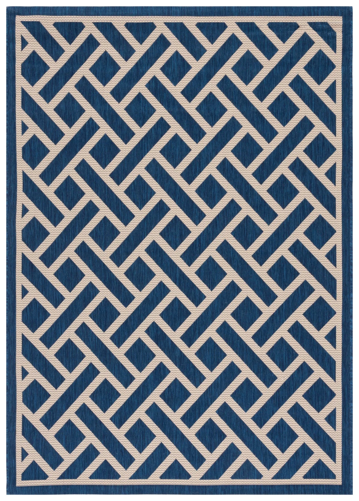 Safavieh Courtyard 5'-3" x 7'-7" Rug in Navy / Light Beige