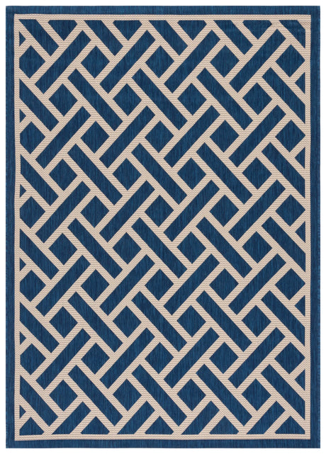 Safavieh Courtyard 5'-3" x 7'-7" Rug in Navy / Light Beige