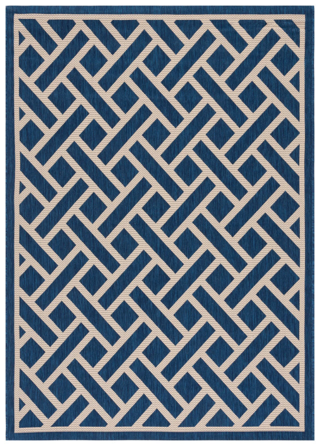 Safavieh Courtyard 5'-3" x 7'-7" Rug in Navy / Light Beige