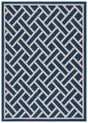 Safavieh Courtyard 5'-3" x 7'-7" Rug in Navy / Light Beige