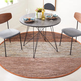 Safavieh Vintage Leather 7'-0" x 7'-0" Rug in Rust / Grey