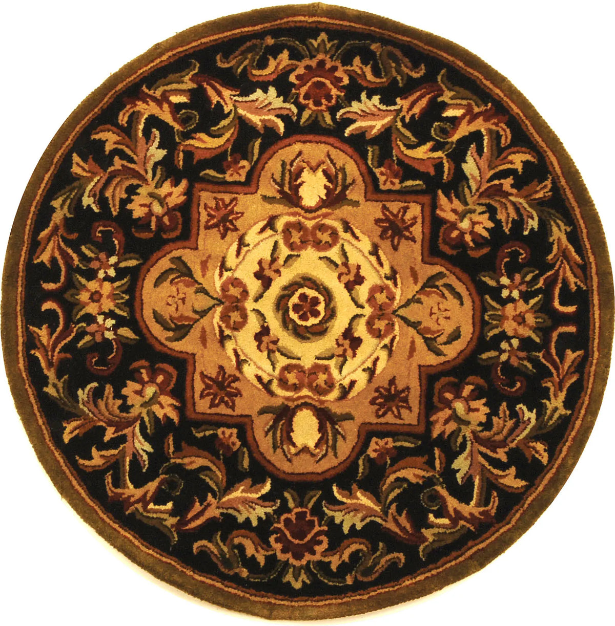 Safavieh Classic 3'-6" x 3'-6" Rug in Black / Beige