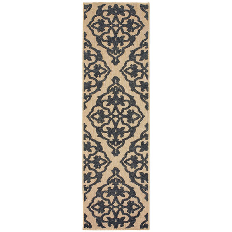Oriental Weavers Sphinx Cayman 001B9 Sand / Charcoal Rugs - runner