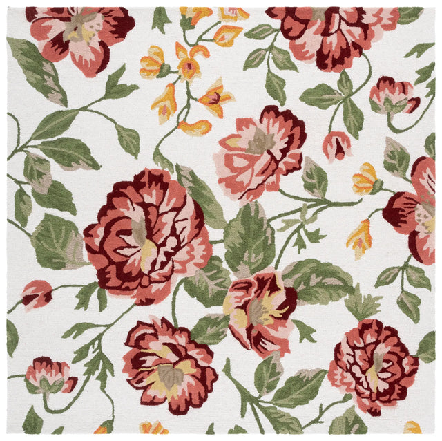Safavieh Jardin 6'-0" x 6'-0" Rug in Ivory / Pink