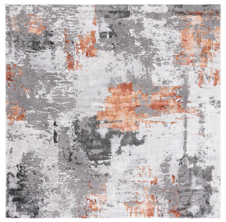 Safavieh Craft 6'-7" x 6'-7" Rug in Grey / Orange