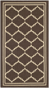 Safavieh Courtyard 2'-0" x 3'-7" Rug in Chocolate / Cream