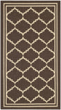 Safavieh Courtyard 2'-0" x 3'-7" Rug in Chocolate / Cream