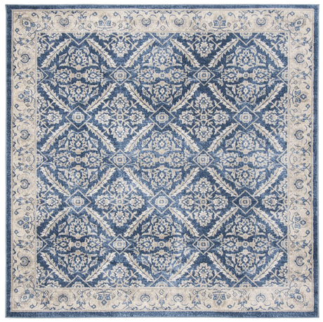 Safavieh Brentwood 6'-7" x 6'-7" Rug in Navy / Creme
