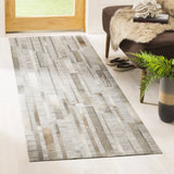Safavieh Studio Leather 2'-3" x 7'-0" Rug in Ivory / Grey