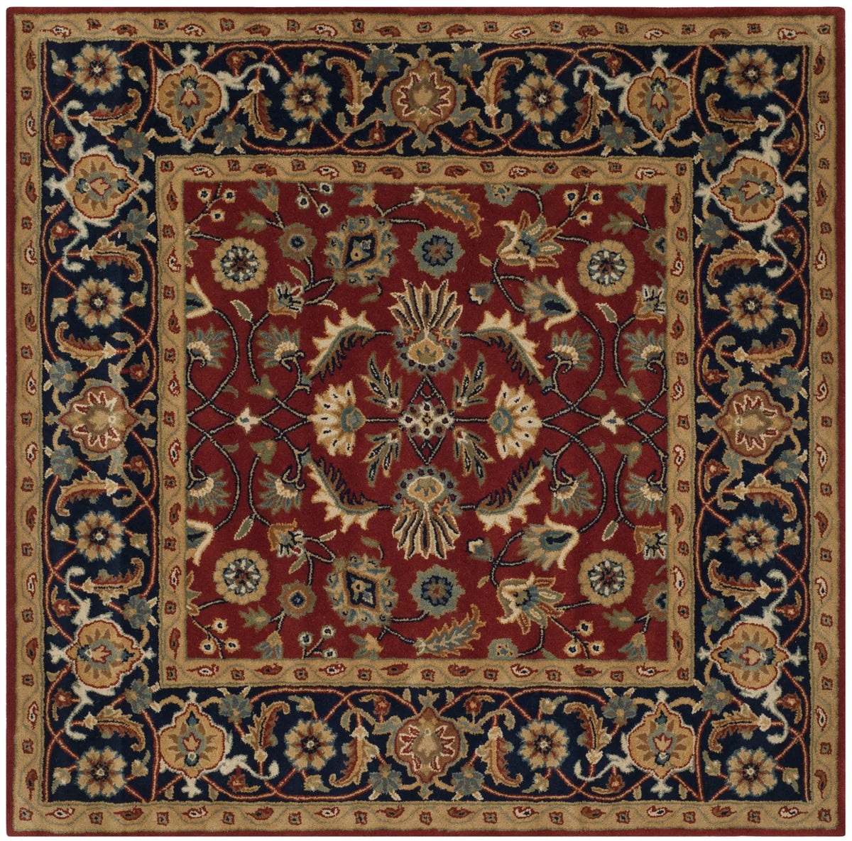 Safavieh Royalty 7'-0" x 7'-0" Rug in Rust / Navy