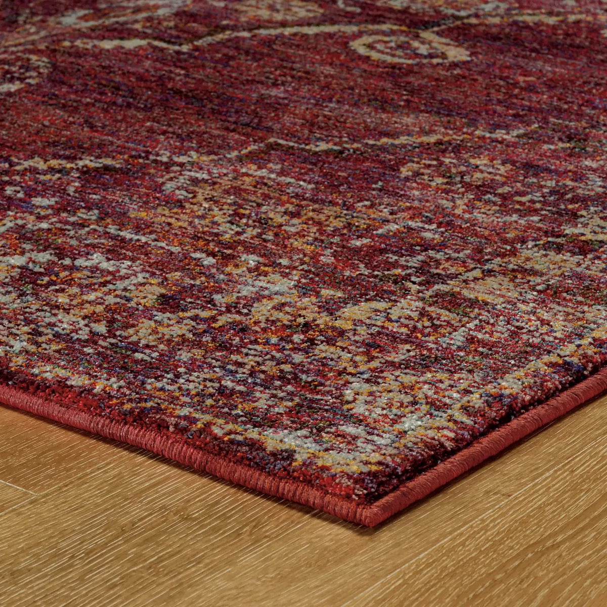 Oriental Weavers Sphinx Andorra 7135E Red/Gold Rugs - corner detail