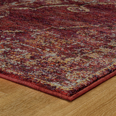 Oriental Weavers Sphinx Andorra 7135E Red/Gold Rugs - corner detail