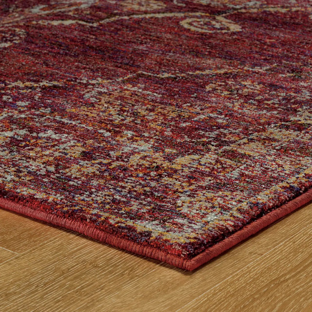 Oriental Weavers Sphinx Andorra 7135E Red/Gold Rugs - corner detail
