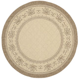 Safavieh Courtyard 5'-3" x 5'-3" Rug in Natural / Brown
