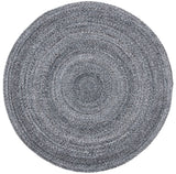 Safavieh Braided 5'-0" x 5'-0" Rug in Charcoal