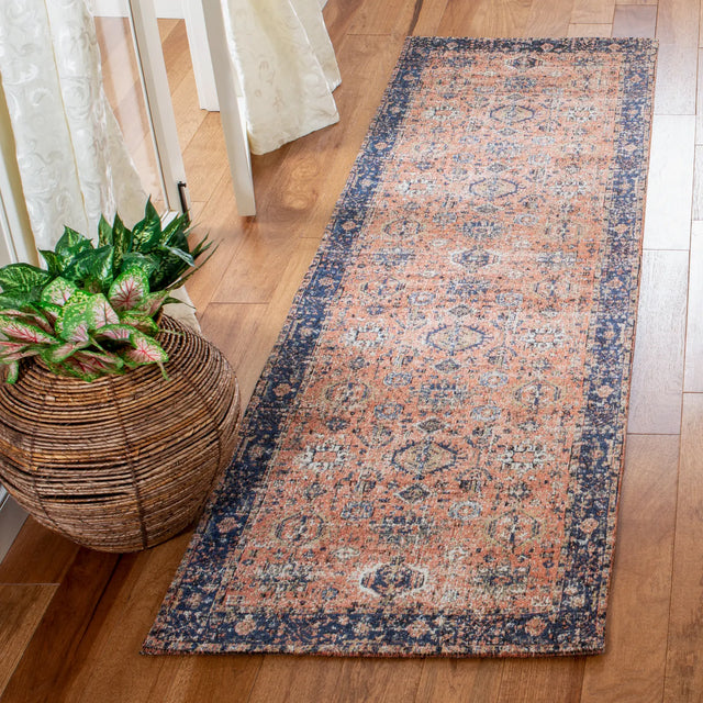 Safavieh Classic Vintage 2'-3" x 10'-0" Rug in Rust / Navy