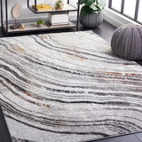 Safavieh Meadow 500 4'-0" x 6'-0" Rug in Light Grey / Black
