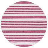 Safavieh Courtyard 6'-7" x 6'-7" Rug in Ivory / Red