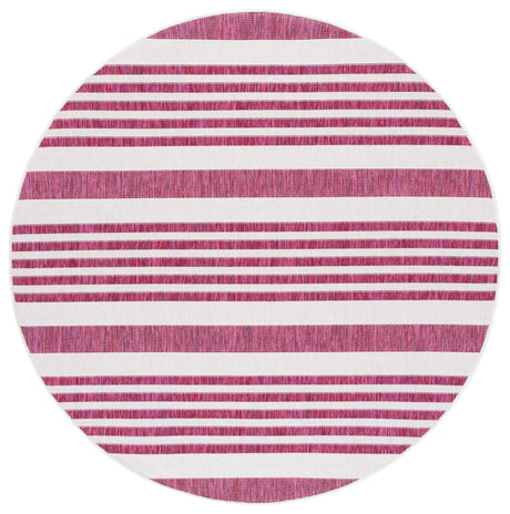Safavieh Courtyard 6'-7" x 6'-7" Rug in Ivory / Red