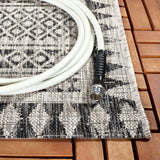Safavieh Courtyard 6'-7" x 9'-6" Rug in Black / Beige
