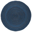 Safavieh Natural Fiber 5'-0" x 5'-0" Rug in Navy / Blue