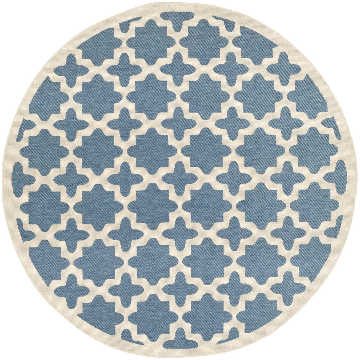 Safavieh Courtyard 7'-10" x 7'-10" Rug in Blue / Beige