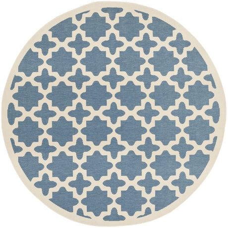Safavieh Courtyard 7'-10" x 7'-10" Rug in Blue / Beige