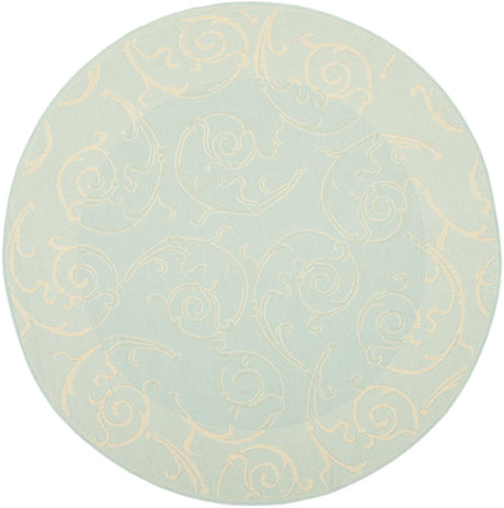 Safavieh Courtyard 6'-7" x 6'-7" Rug in Aqua / Cream