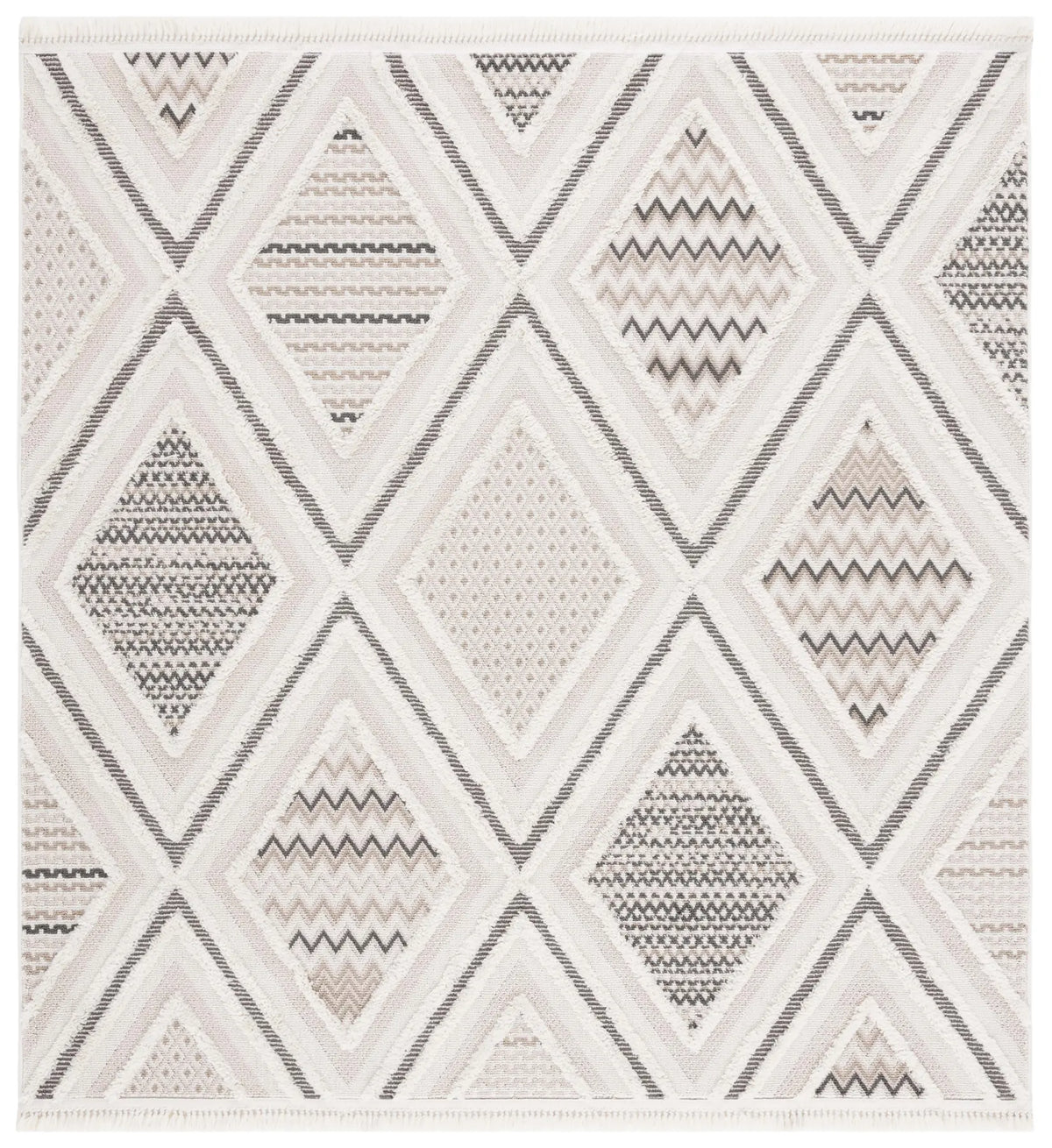 Safavieh Urban 6'-7" x 6'-7" Rug in Grey / Ivory